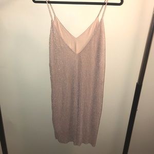 Glitter blush pink dress